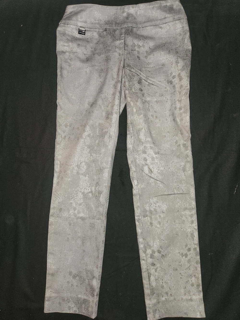 LISETTE Silver-Gray Textured Pants